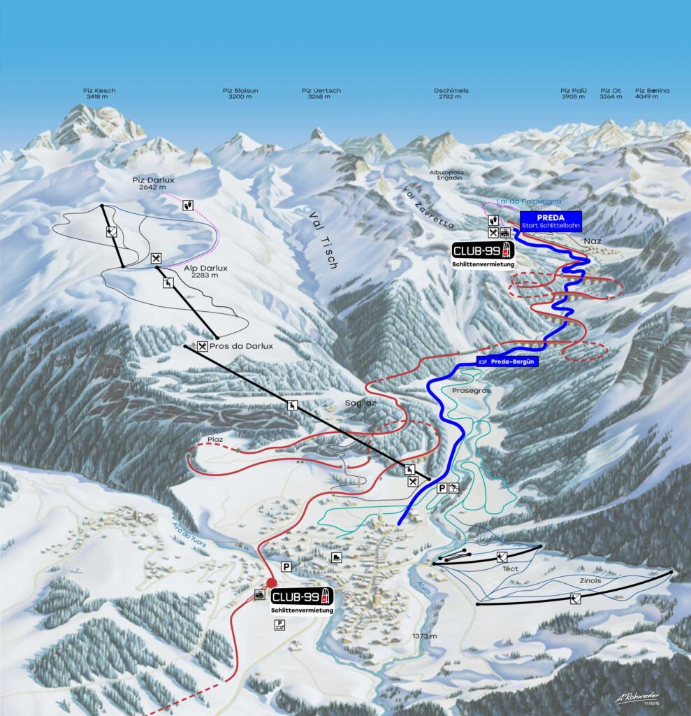 Schlittelbahn Preda–Bergün